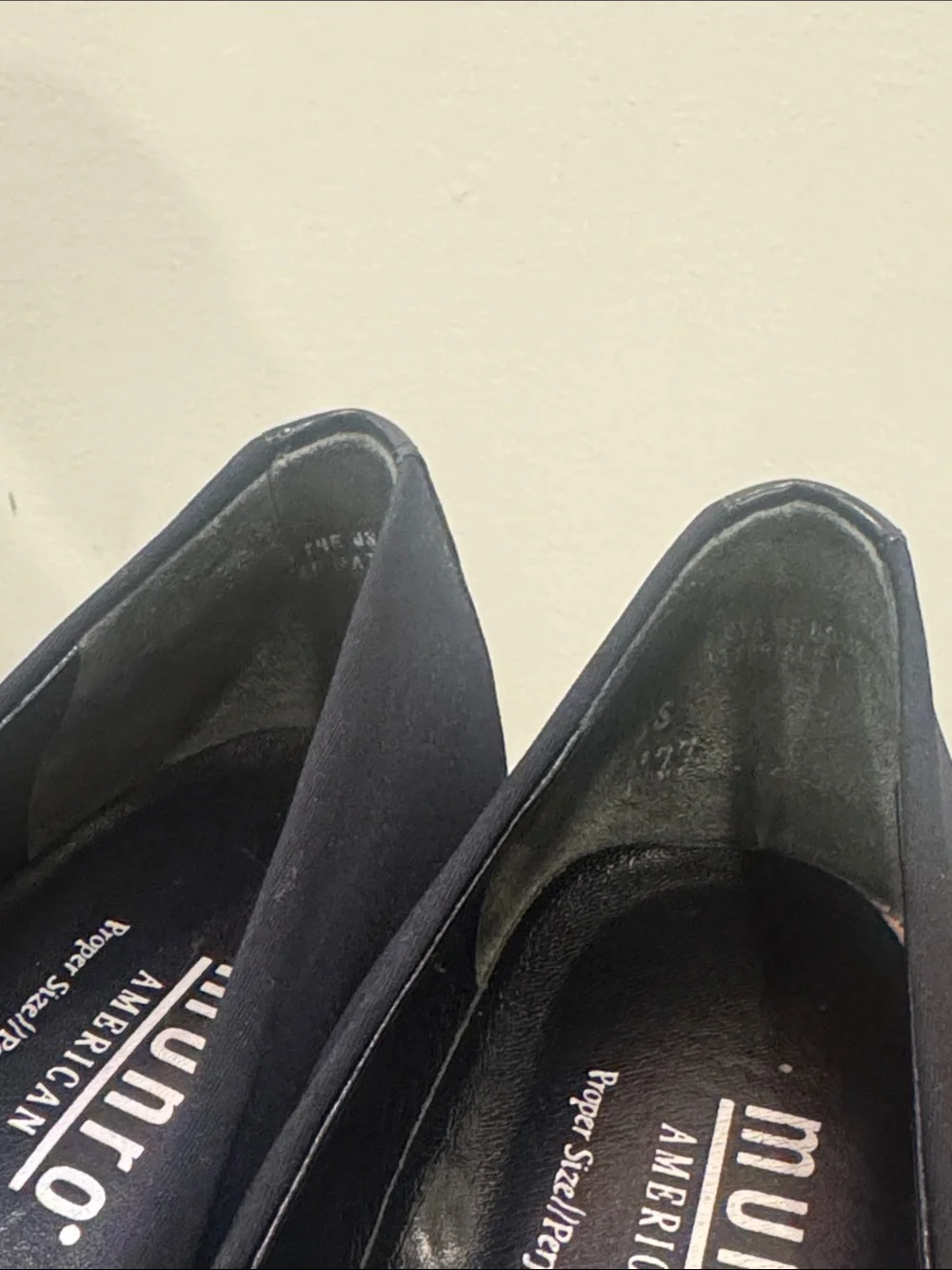 Munro Black Low Block Heel Slip-Ons